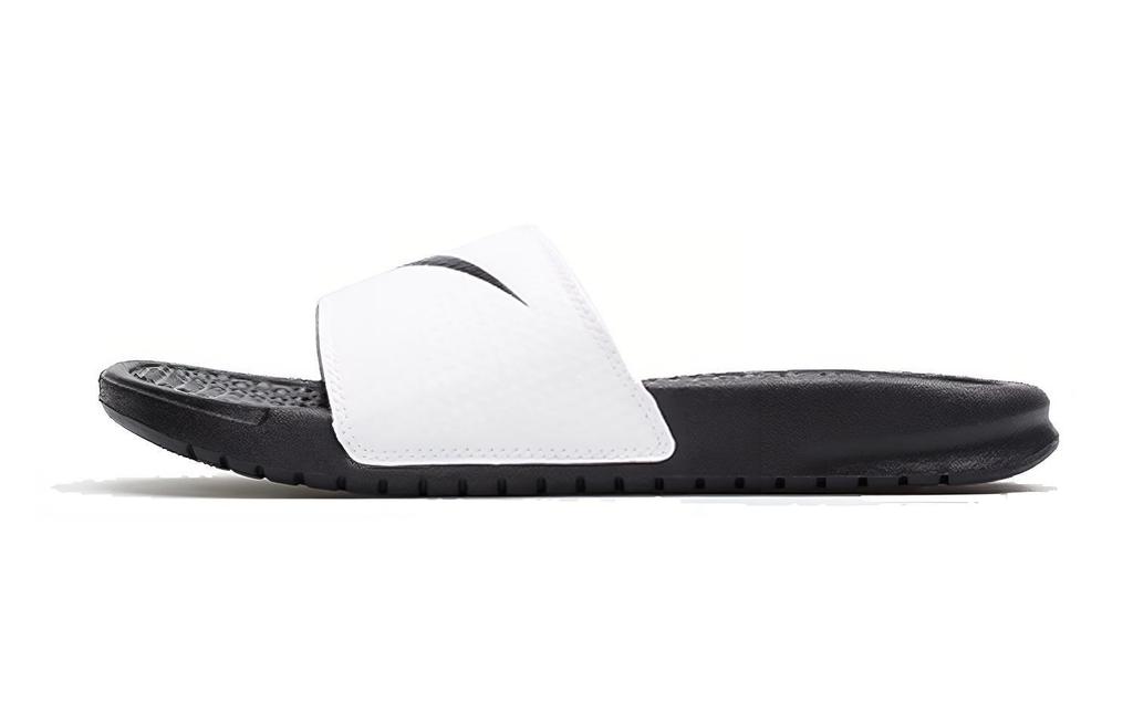 Nike Шлепанцы Benassi Swoosh 'Черный Белый' Женские 312432-102
