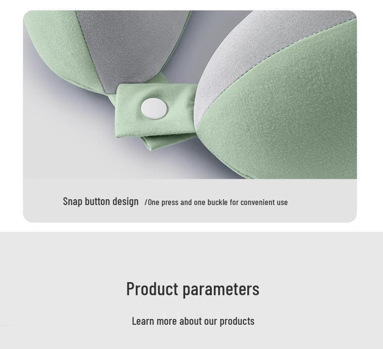 Подушка дорожная U-образной формы с эффектом памяти для самолета и поддержки шеи