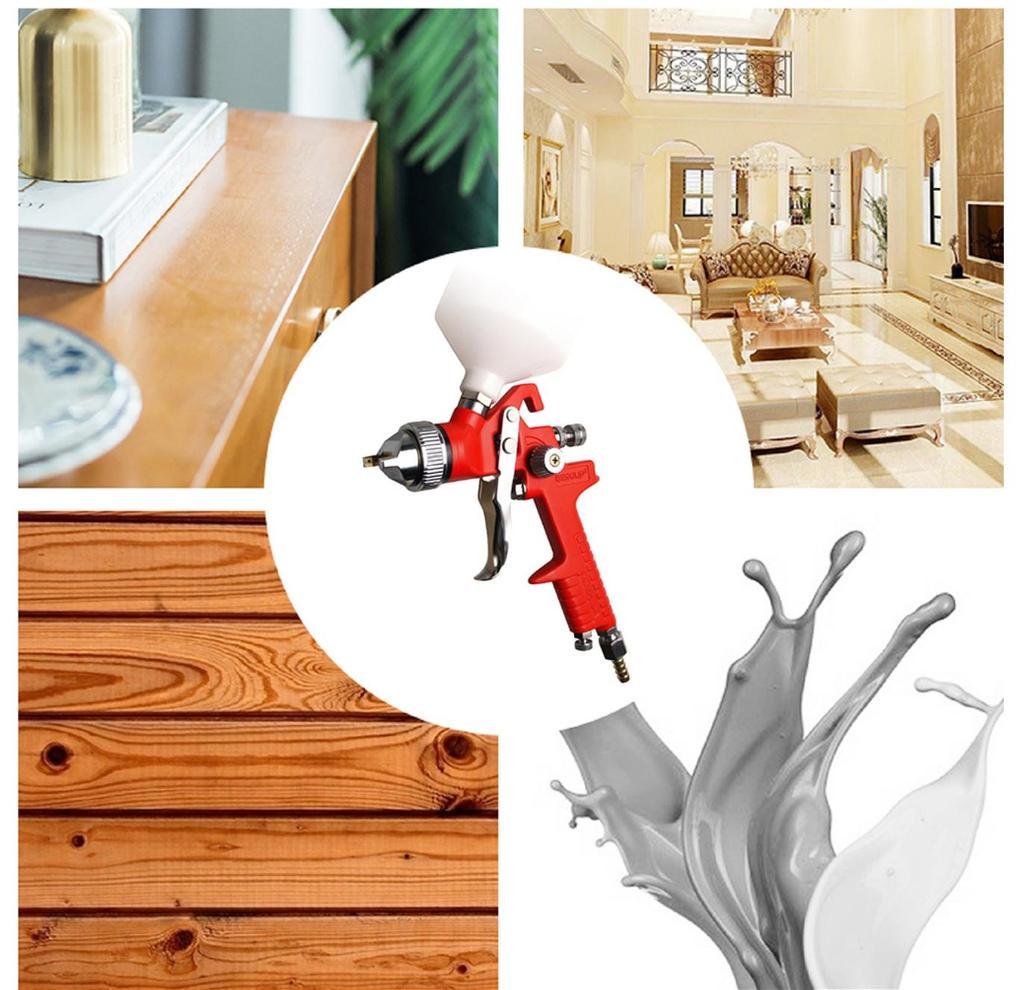 WISEUP Краскопульт HVLP Профессиональный распылитель 1,4 мм Сопло 600 мл Аэрограф Для Покраски Автомобиля Пневматический Инструмент DIY Набор Для Покраски
