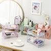 Настольная стойка для хранения канцелярских принадлежностей, многофункциональная пластиковая полка, органайзер для косметики, офисный стол, полка-органайзер для общежития
