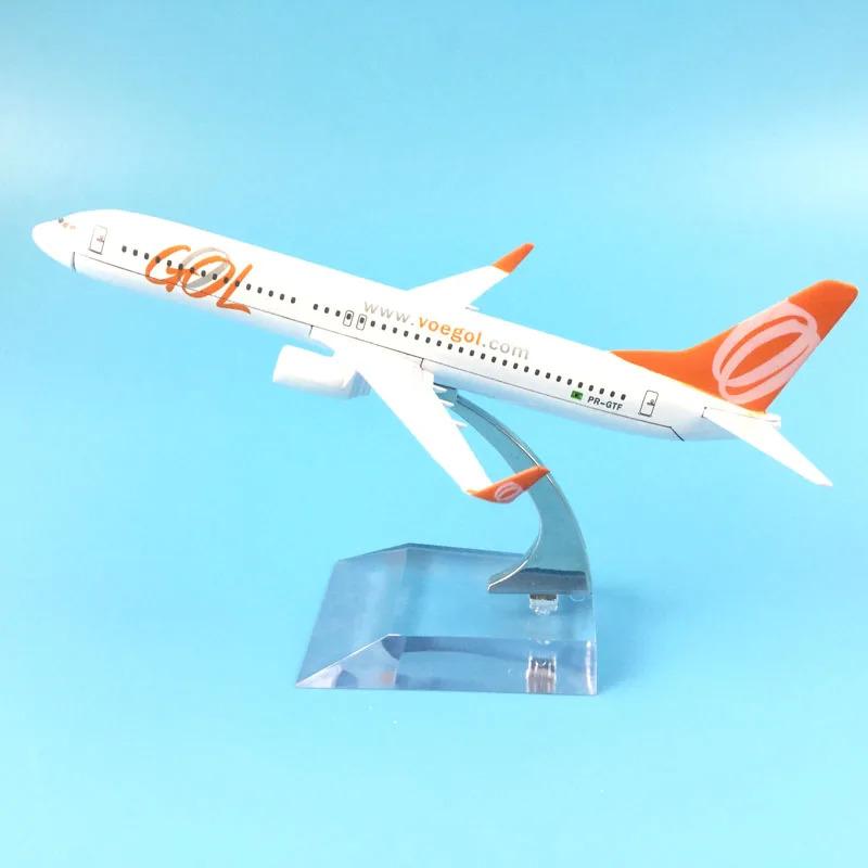 16 см Бразилия Air Gol Airlines Boeing 737-800 Airways Модель самолета Самолет Самолет Литье под давлением Металл Масштаб 1/400 Самолеты