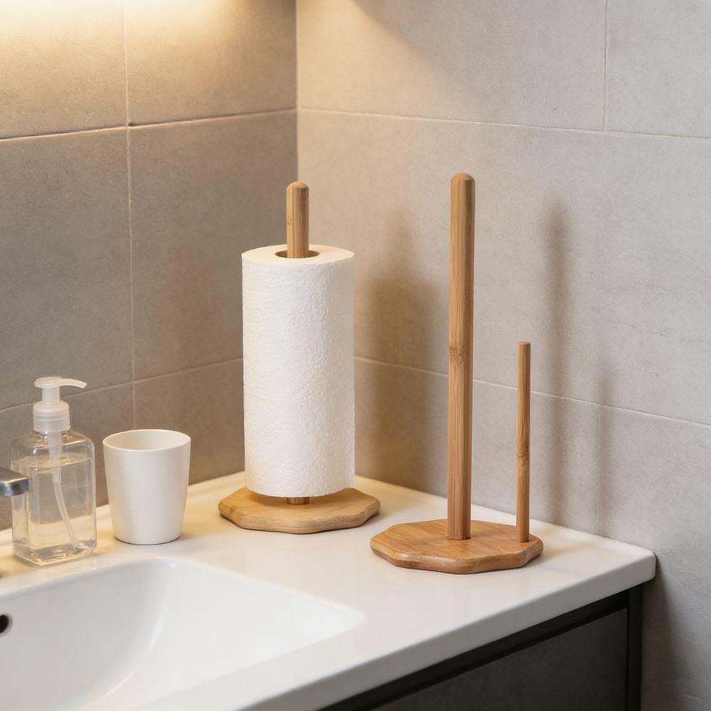 Plum Blossom Base Vertical Stand Wooden Paper Towel Stand Practical Tissue Holder Living Room