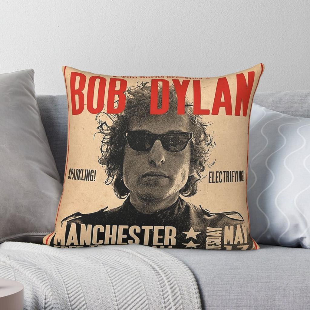 Sparkling Bob Dylan Electrifying Square Pillowcase Polyester Linen Velvet Creative Decorative Pillow Case Room Cushion Cover