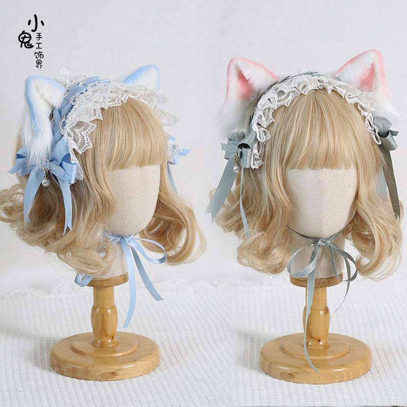 Original Sweet Lolita Cat Ear Headband Bow Hairpin Headgear Lolita Ear Clip Hair Accessories Headband