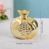 Gold Pomegranate Sculpture Ceramic Tabletop Art Decoration  For Home Decoration