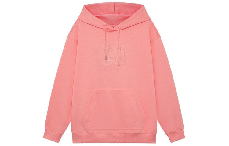 Li Ning Толстовки Унисекс Розовые С капюшоном Умеренный Обычный AWDS220-6