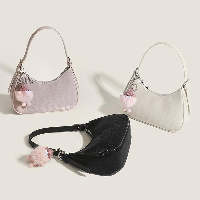 Женская сумка Sweet Spring Высококачественная Текстура Одно Плечо Сумка Через Плечо Niche Fashion Everything Сумка Подмышка Сумка Полумесяц