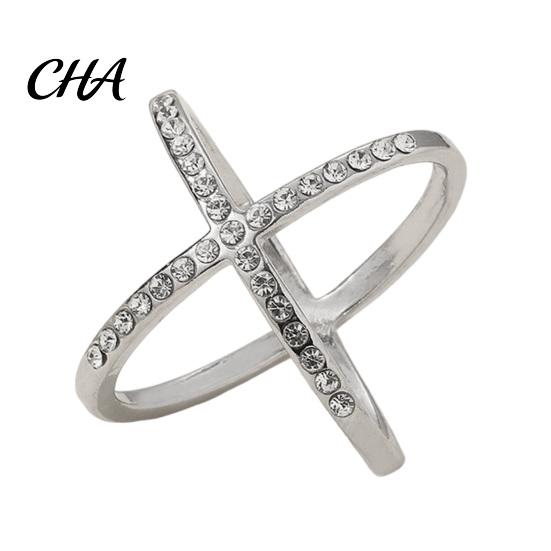 Scarf Ring Rhinestone X-Shape Ring, Metal Geometric Clip, Sparkling Slide for Women Silk Scarves Neckerchiefs Shawls Shirts Smooth Sliding