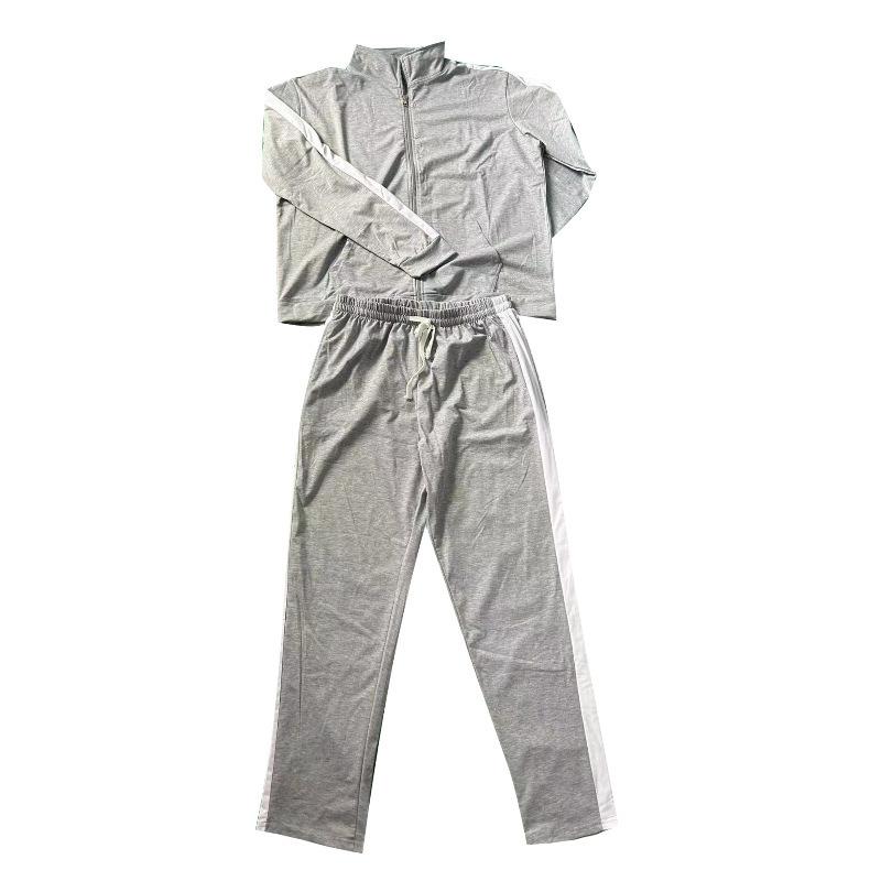 Весенне-осенний новый повседневный мужской спортивный костюм, цветной мужской комплект с воротником-стойкой, модный спортивный комплект из 2 предметов