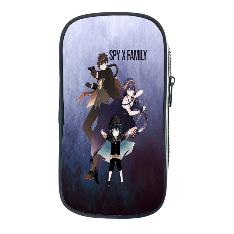Семейный портативный пенал Spy X с героями мультфильмов Anya Forger, детская канцелярская сумка, большая вместительная сумка для хранения, школьная сумка-карандаш