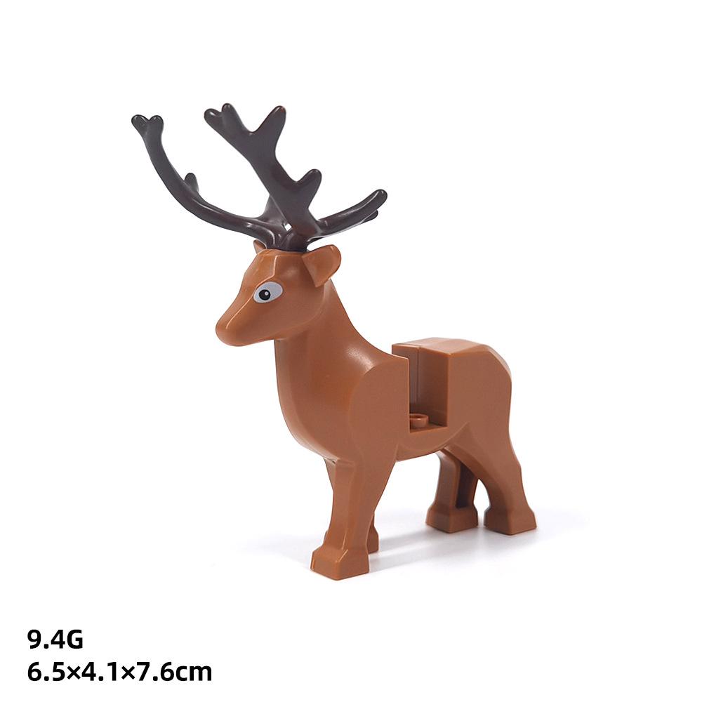 Детали для DIY с принтом животных: Коза, Чайка, Пингвин, Рыба, Овца - Совместимы с MOC Игрушками-конструкторами