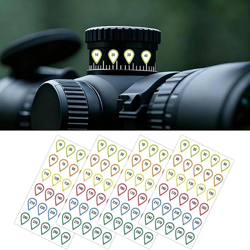 10 Листов Наклейки на Барабанчики Прицела Бирки на Барабанчики Прицела Для Стрельбы по Мишеням на Ближней и Средней Дистанции Охоты