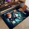 Custom Fashion Cool Eagle Logo Mat Personalized Name, Polyester Washable Indoor Entryway Rug, Gift for Christmas, Easter, Thanksgiving Day