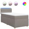 Maison Exclusive - Sommier à lattes de lit avec matelas Taupe 90x190 cm Tissu