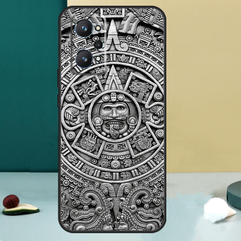 Mayan Calendar Wood Pattern For Realme GT 7 Pro GT 5 6 6T C67 C61 C55 C53 C51 C21Y C25S C75 10 11 12 13 14 Pro Plus Case