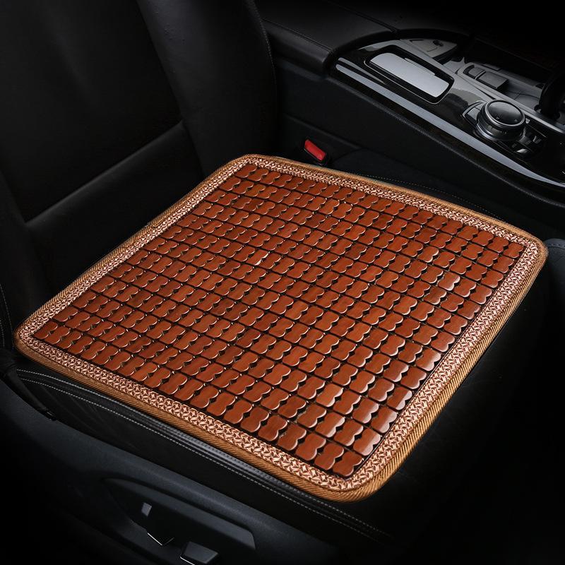 Bamboo Car Seat Cushion Summer Cooling Non-Irritating Soft Pad Single Piece for Hot Weather Driving Home Office Chair Use