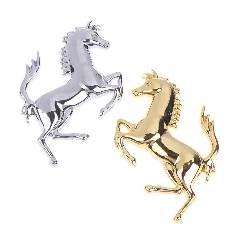 3D Metal Running Horse Emblem Stickers Car Personalized Sticker Decal Auto Window Body Side Tail Bumper Badge Sticker Decoration