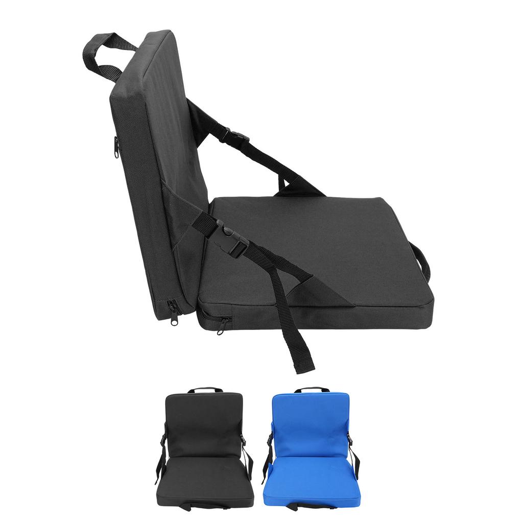 Folding Stadium Seat Cushion with Back Support Portable Handle Bleacher Cushion for Outdoor