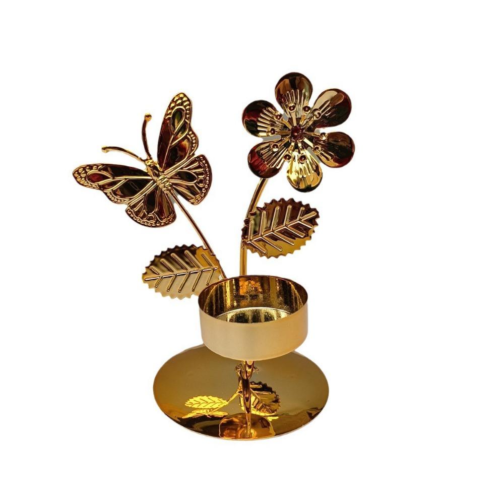 Handmade Ginkgo Candle Holder Exquisite Metal Candlestick Romantic Nordic Candle Holder  Home Decor