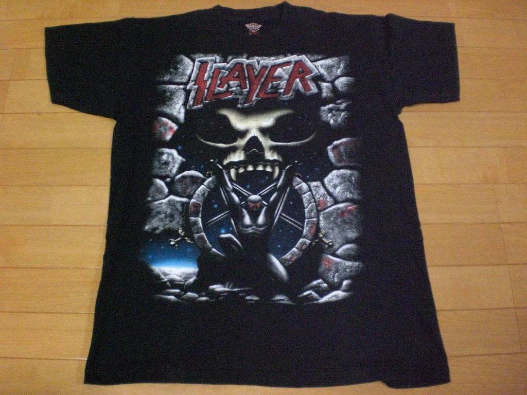 Vintage 90s Slayer Divine Intervention T-shirt Tops Tees Unisex L Black Thrash Metal Metallica