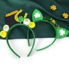 Festival Headband Sequined Hairhoop StPatricks Shamrock Hairband Party Props