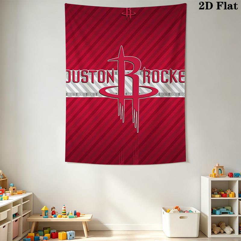 Houston Rockets Logo Threepiece Set 1 Duvet Cover 2 Pillowcase Without Core Duvet Cover And Pillowcase Bedding Set Christmas Birthday Gift
