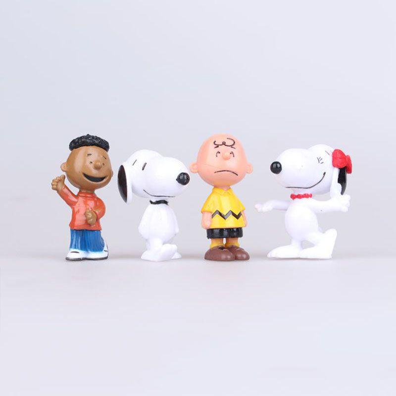 Очаровательный набор из 12 фигурок Peanuts Чарли Браун Снупи Люси Франклин для украшения торта