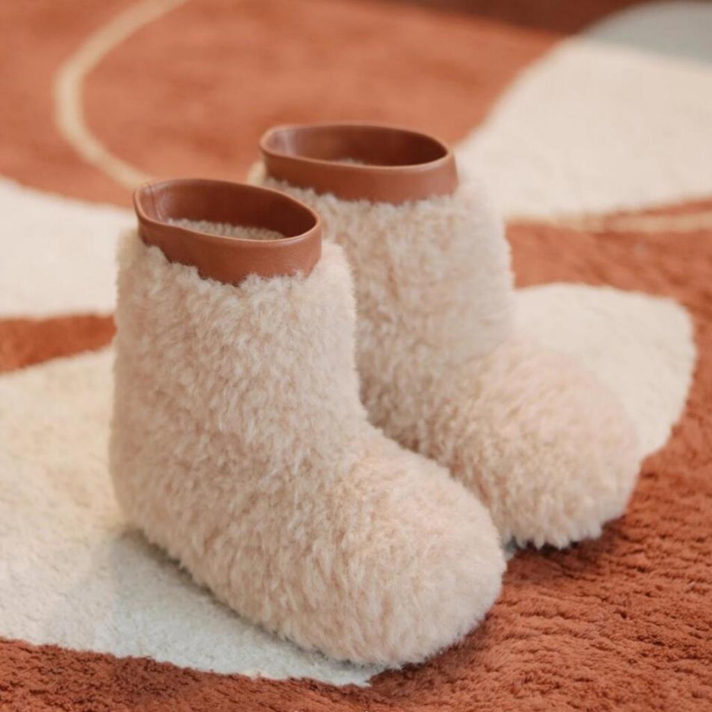 Модные милые нескользящие мягкие туфли для малышей для девочек, детские хлопковые зимние сапоги, зимние теплые сапоги из овечьей шерсти, детские меховые сапоги для принцесс