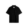 Solid Color Comfortable Casual Workwear Pocket Short Sleeve Shirt Men Shirts Space-Black ZM02826-BEH