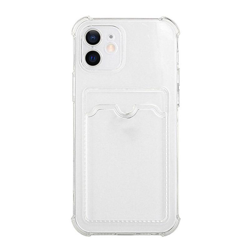 Прозрачный противоударный чехол для iPhone 17 с Airbag и слотом для карт для iPhone 14/15 Pro Max/16