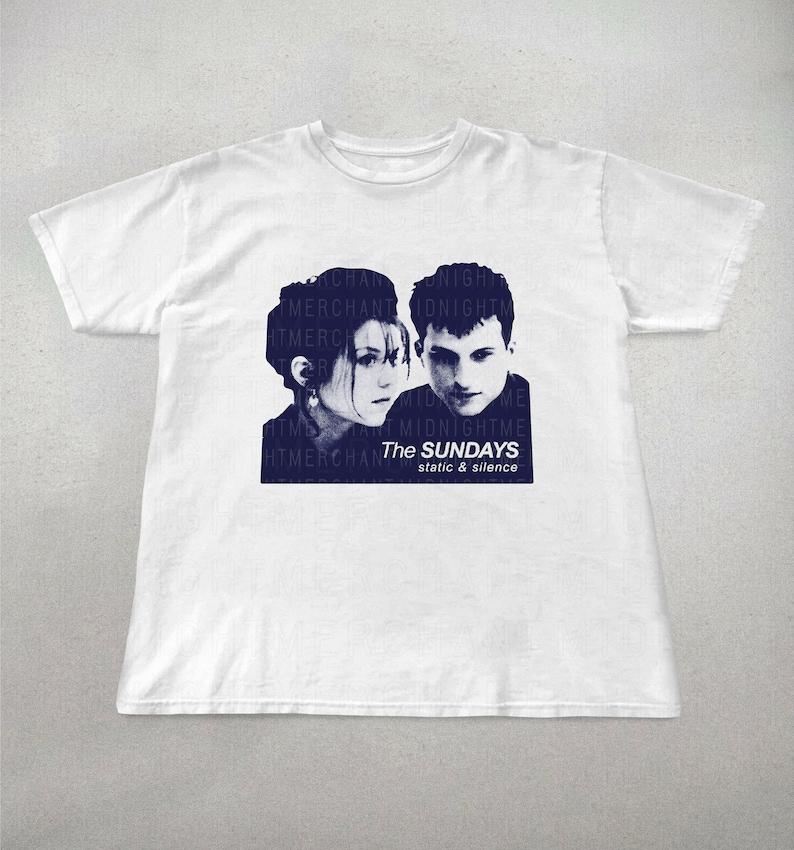 The Sundays TShirt Unisex Cotton Shirts Static And Silence Album Tee 90s Band Tees Trendy Shirts Retro Band Tees