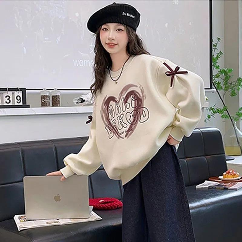 Свитшот для девочек с флисовой подкладкой и вставками: Стильный осенне-зимний пуловер для детей