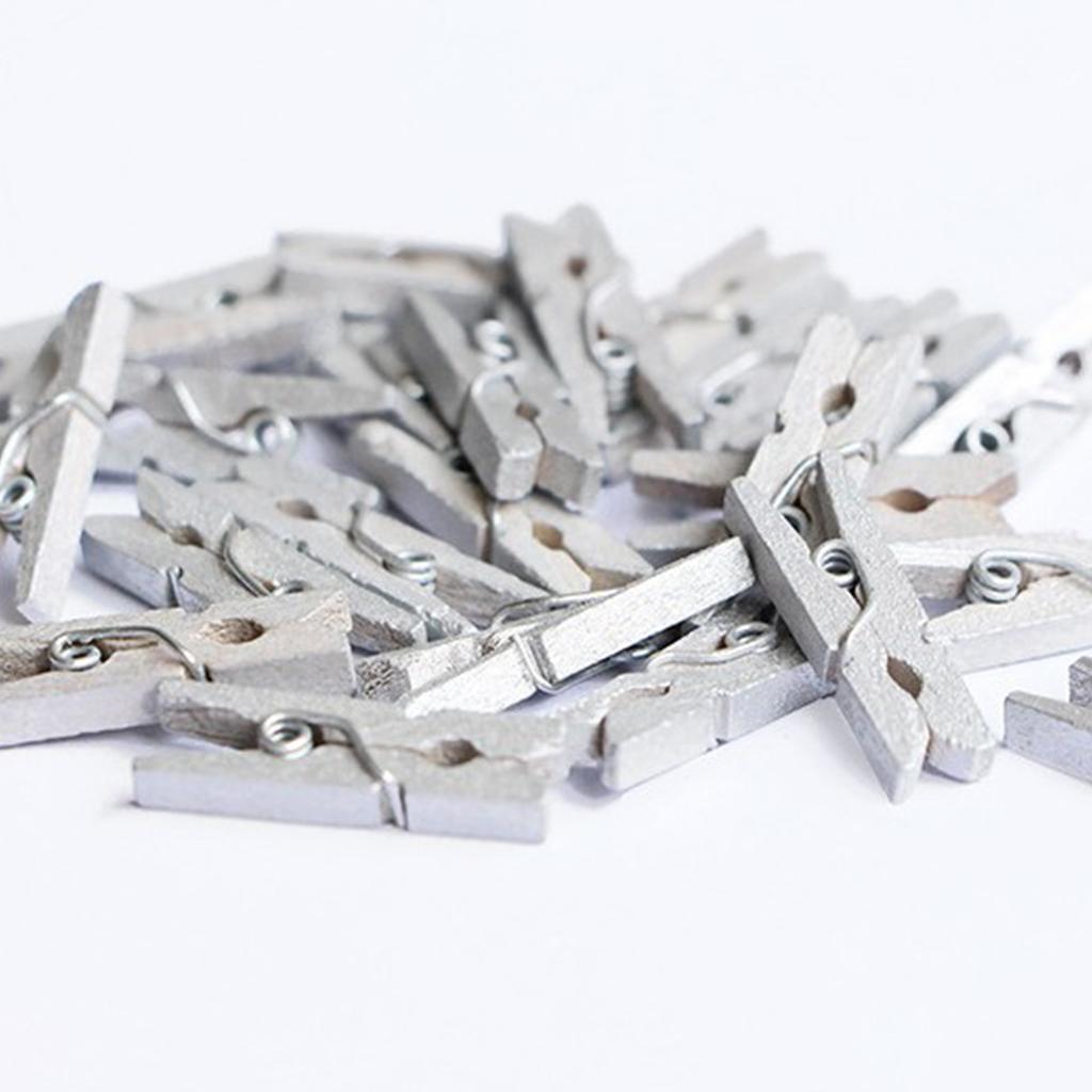 Мини-прищепки для фото 50 шт. 25 мм красочные прищепки из натурального дерева ремесленные украшения деревянные зажимы