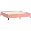Lit avec matelas - Maison Exclusive - 180x200 cm - Velours rose - Tête de lit réglable