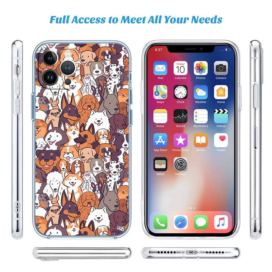 Cute Dog Art Phone Case for Motorola Moto G10 G20 G30 G31 G32 G34 G35 G41 G42 G50 G51 G52 G55 G60 G60S G62 G71 G72 G75