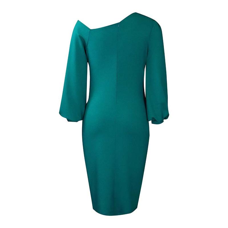 Облегающее платье-футляр с длинными рукавами, профессиональное темпераментное платье для офиса, темперамента, поездок на работу