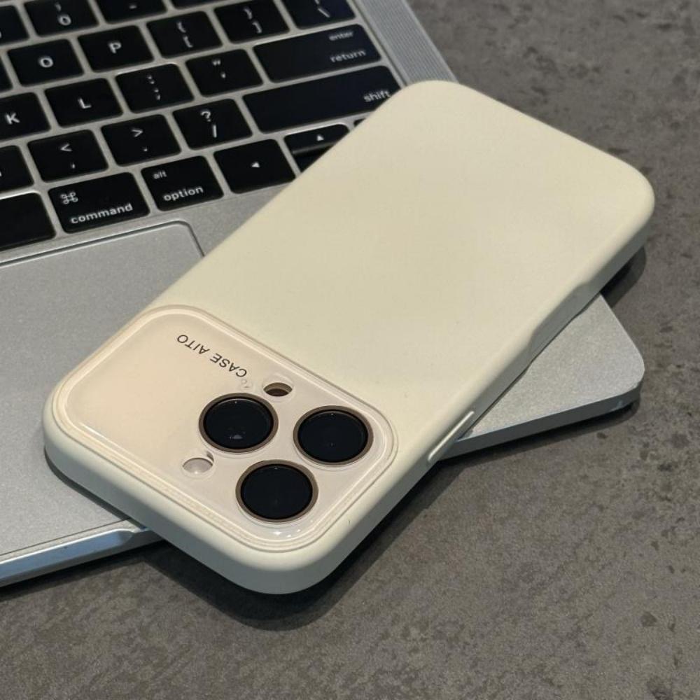Официальный чехол из жидкого силикона с большим прозрачным окном для iPhone 17 Air 16 15 14 13 12 Pro Max, гладкий, фланелевый, матовый, противоударный Funda