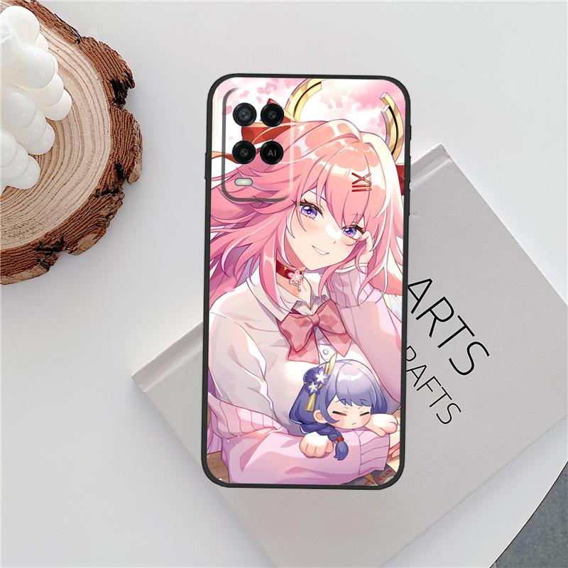 Чехол Genshin Impact Яэ Мико для Oppo A15 A80 A60 A40 A94 A54 A98 A78 A18 A38 A58 A16 A76 A96 A17 A77 A74 A57S