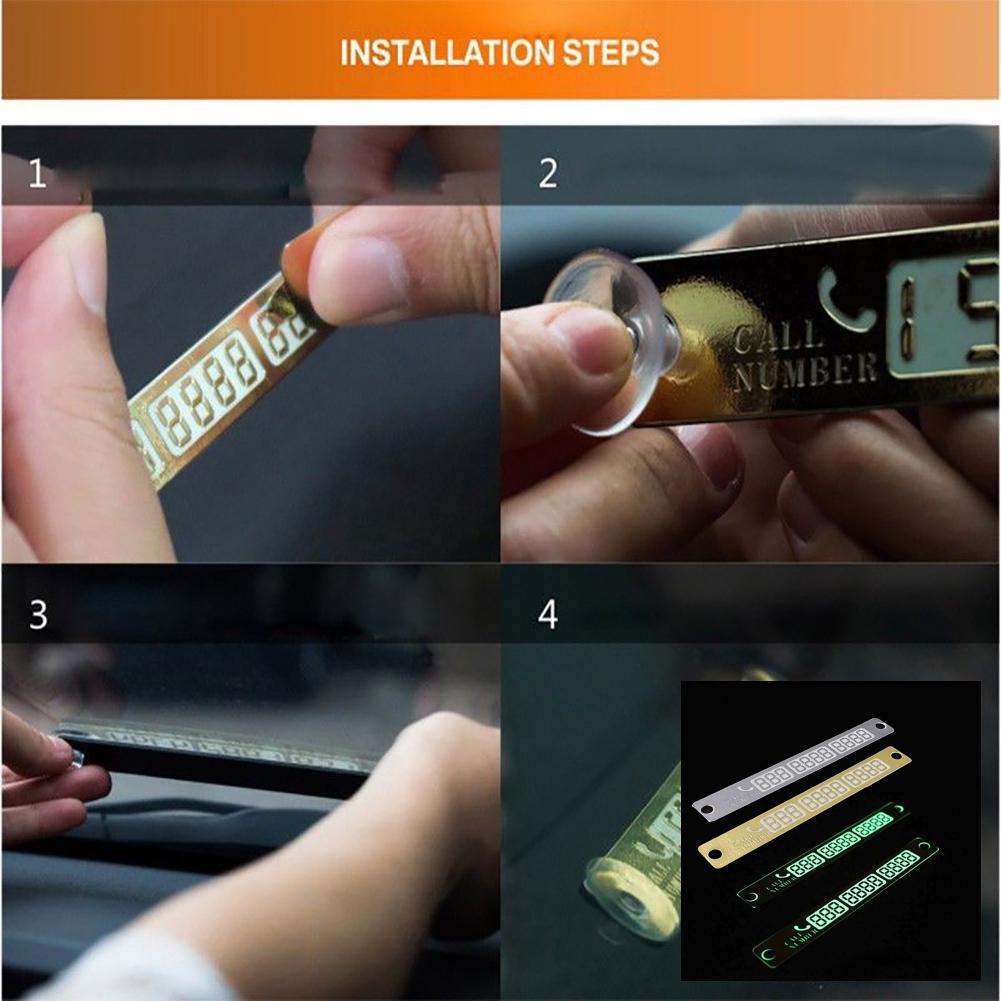 Автомобильная верхняя светящаяся присоска, автомобильная временная парковочная табличка, номер телефона, уведомление о карте
