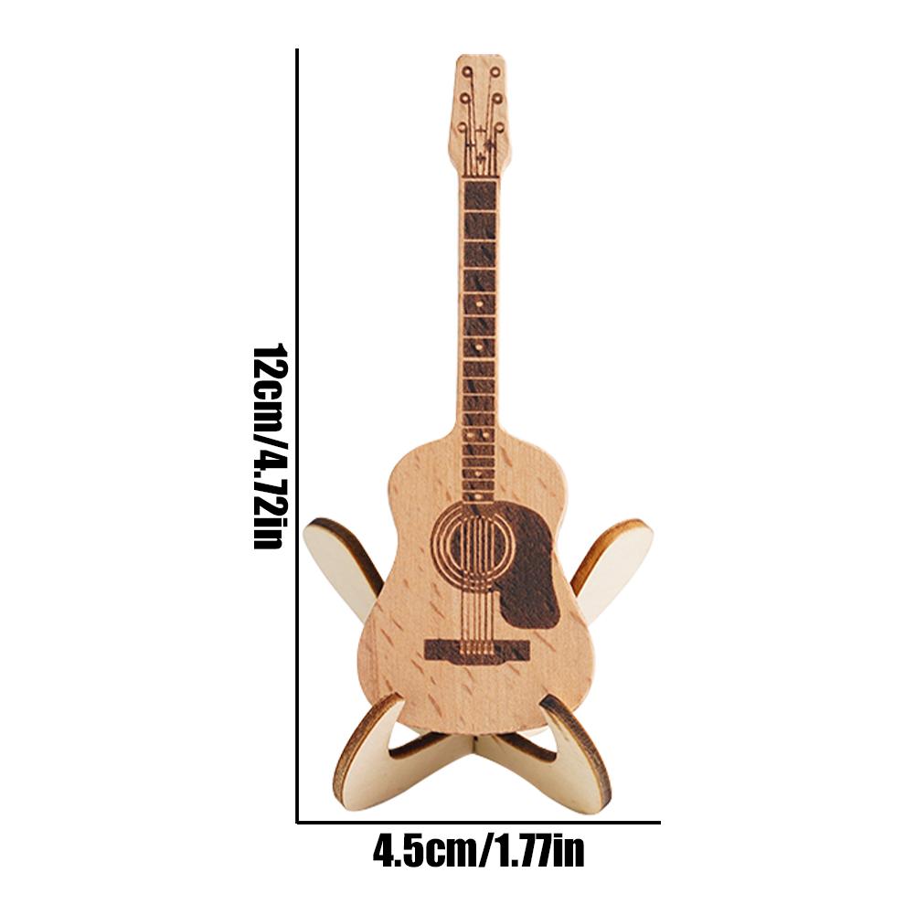 Контейнер для медиатора ручной работы, деревянный ящик для медиатора акустической гитары с подставкой, гладкий край, переносной контейнер для хранения гитары