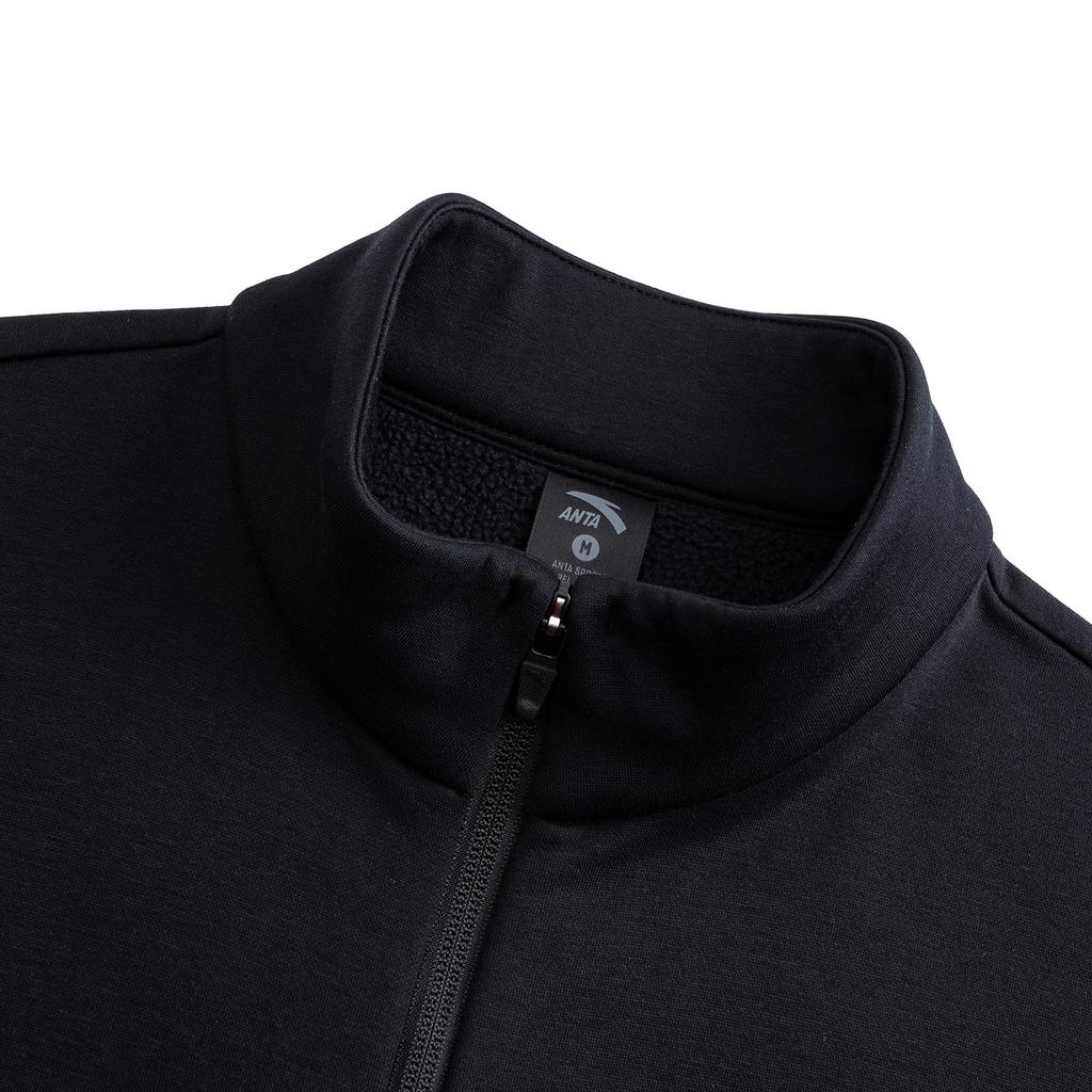 Anta Outdoor Hiking Sports Comfortable Fashion Simple Urban Commuting Fleece Warm Casual Suit Women Suit Basic-Black 962617202N-3