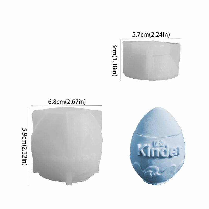 1 шт. Яйцо-сюрприз Kinder Magic Egg Чашка-свеча Силиконовая форма Любопытное яйцо Гипсовая коробка для хранения, Домашнее пасхальное украшение