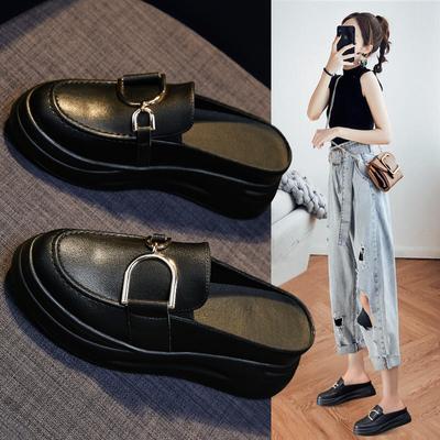 Тапочки-буфы Сандалии Кожаные мокасины