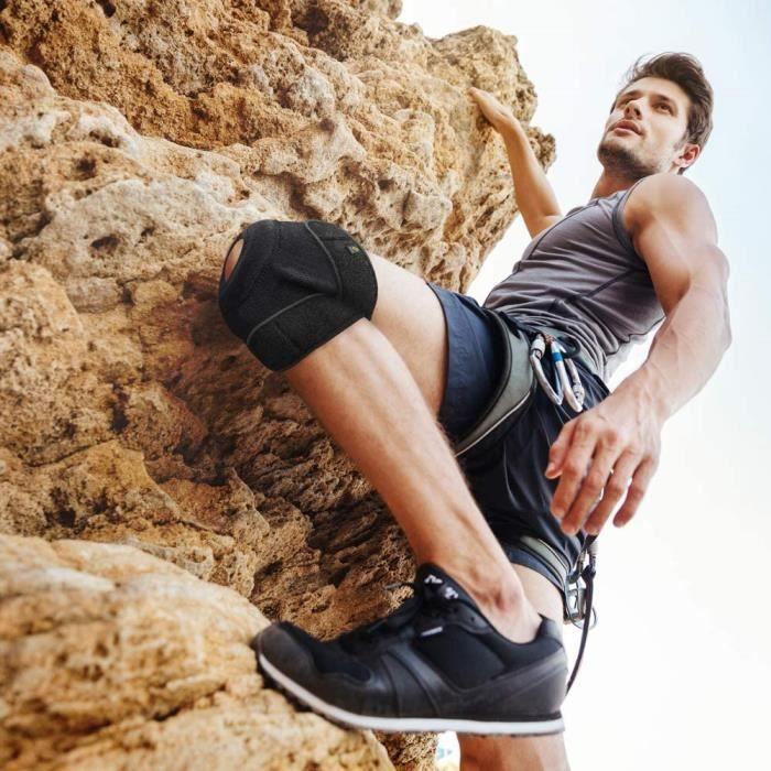 Bracoo KS10 Genouillère Rotulienne et Ligamentaire, Attelle de Genou Ajustable avec Anneau Stabilisateur à Rotule Ouverte, Noir