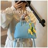 New Spring and Summer Lychee Pattern Platinum Bag Bucket Bag Single Shoulder Oblique Span Portable Bowling Women's Bag
