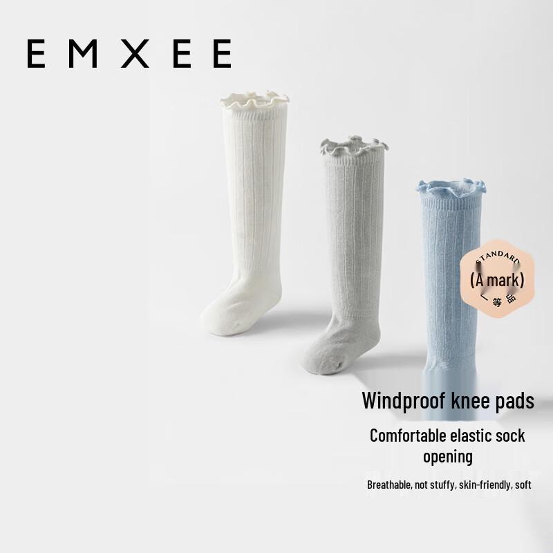 EMXEE Baby Non-Binding Long Socks (3-Pair Pack)