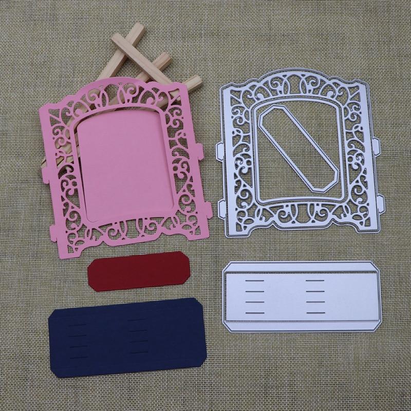 Кружевная рамка для зеркала, трафарет для резки металла, нестандартный новый трафарет для скрапбукинга, самодельная открытка для изготовления поделок