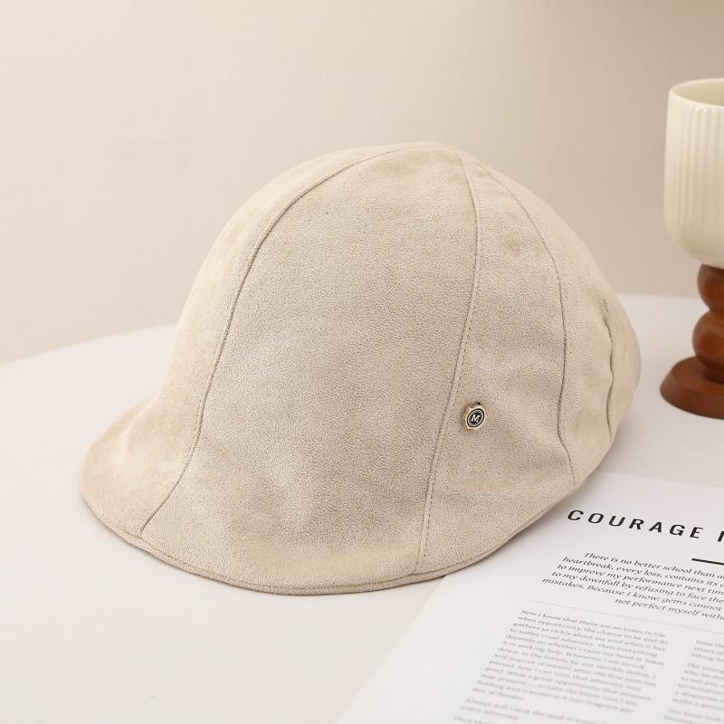 Womens Winter Beret-Style Visor Cap Retro Minimalist Japanese Korean Fashion Foldable Adjustable Hat