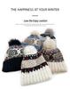Ретро вязаная шапка с помпоном в стиле Fair Isle от Cat Brother - Тепло для осени/зимы