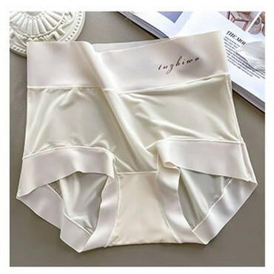 Ice Silk High-Waist Seamless Panties - Ultra-Thin, Breathable, Nude Feeling for Women and Girls
